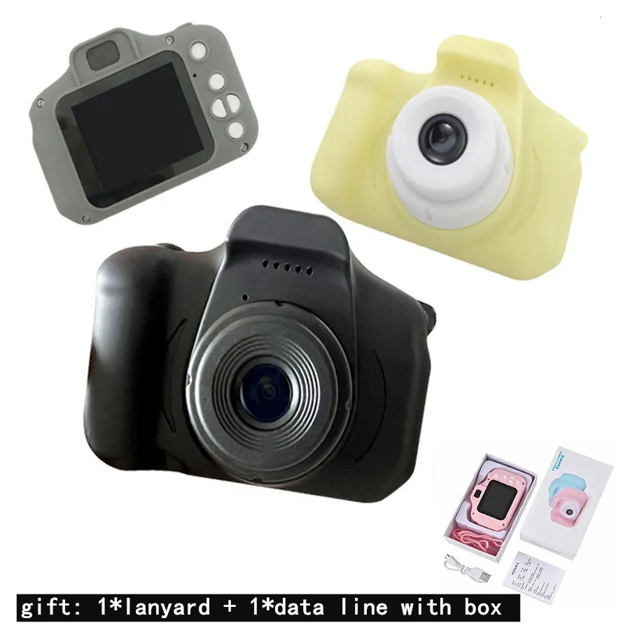 Fotocamere giocattolo Mini macchina fotografica del fumetto Giocattoli educativi per bambini Schermo HD da 2 pollici Fotocamera digitale Videoregistratore Videocamera Giocattoli per bambini Ragazze 230225