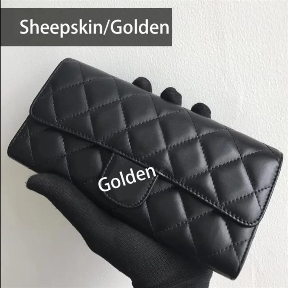 Designer-Geldbörsen, CC-Einkaufstasche, gesteppte Tasche, Sacoche-Kartenhalter, One-Shoulder-Handtaschen mit Unterarmklappe, schwarze Kaviarleder-Damen- und Herren-Tagesbrieftasche, Kartenhalter-Tasche