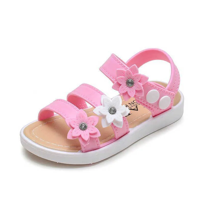 Sandales Bébé filles sandales gladiateur enfants chaussures chaussures plates pour enfants été sandales florales doux princesse plage mignon de haute qualité Z0225