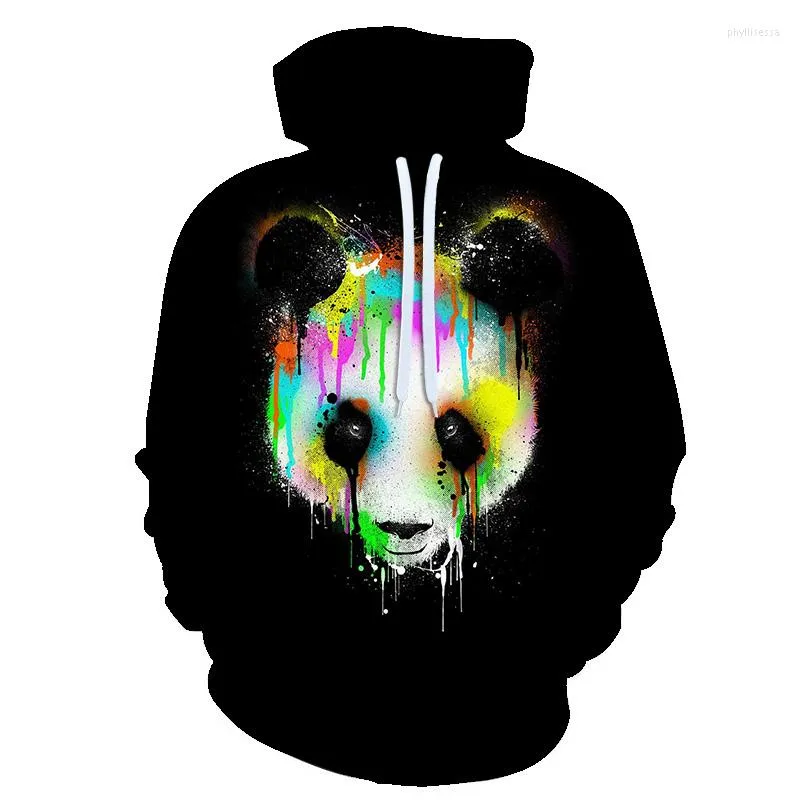 Men's Hoodies 3D Printing Panda Printed Sweatshirts Men Women Novelty Tracksuits Fashion Plus Pullover Hooded XXS-6XL