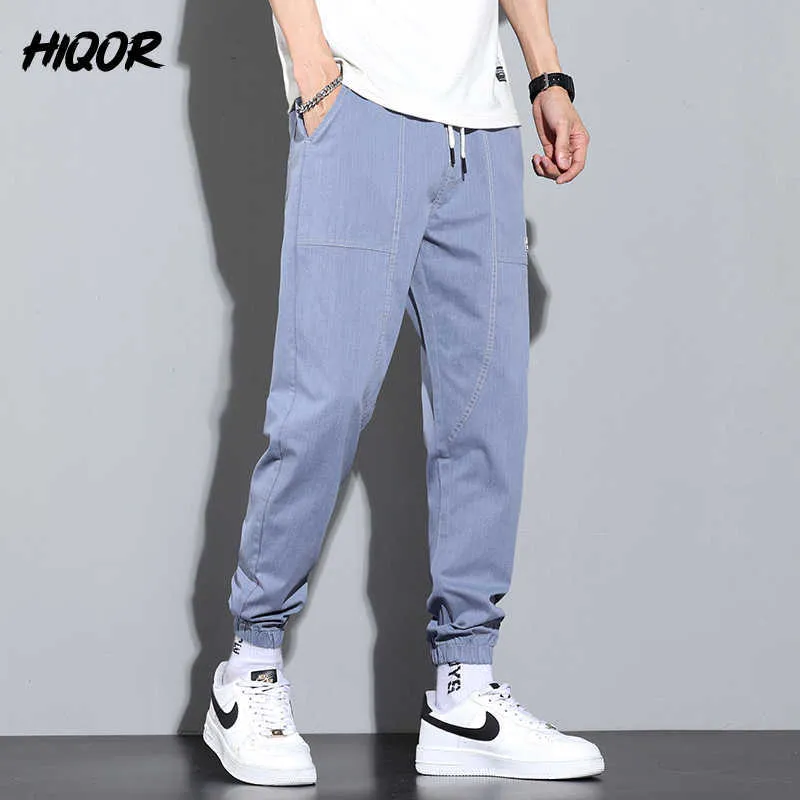 Calça masculina jeans masculino 2022 harém de harém calça calças harajuku jeans jeans harém harém de jeans de jeans hip hop calças de moletom de moletom z0225