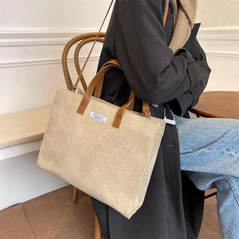 Avondtassen handtassen voor vrouwen corduroy tafelkantoor schouder dames totes crossbody tas vintage shopper winkelen