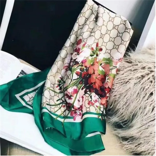 High quality 100% silk scarf fashion print pattern ladies collar 180*90cm designer scarfs Women Outdoor Beach Shawl Silk Scarves