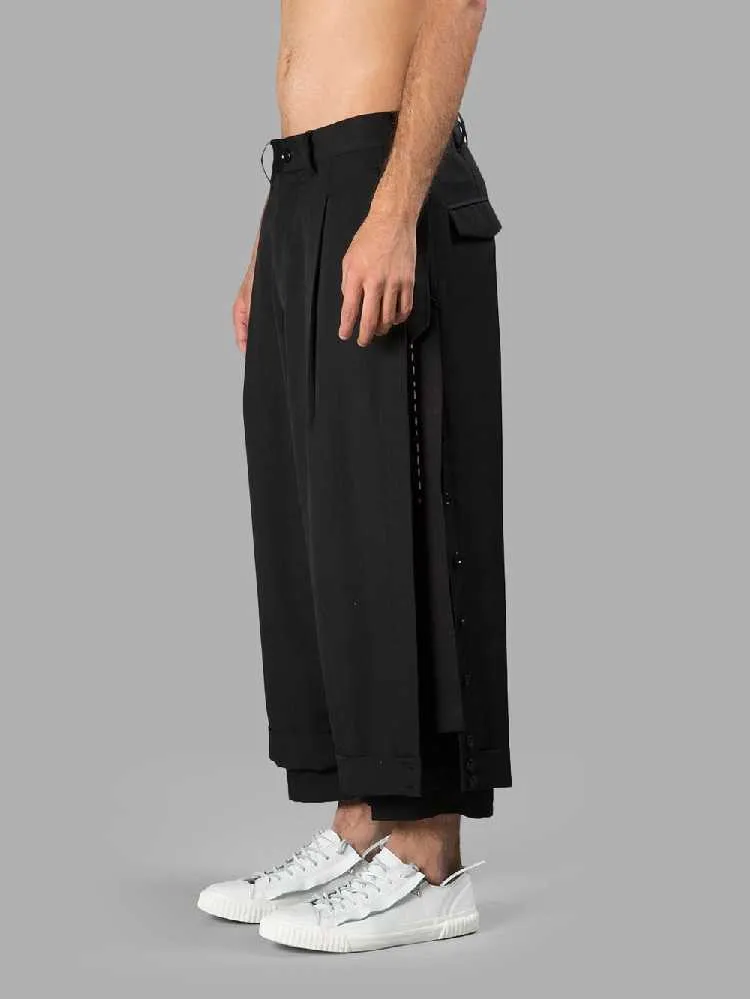 Herrbyxor Anpassade nya mäns ursprungliga designermärke NinePoint Broadlegged Pants med tre lager dekonstruktion Oregelbundna byxor Z0225