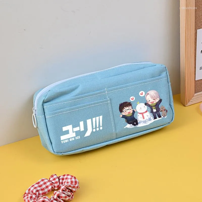 Bolsas De Cosméticos Con Dibujos De Yuri On Ince, Estuche De Lona De