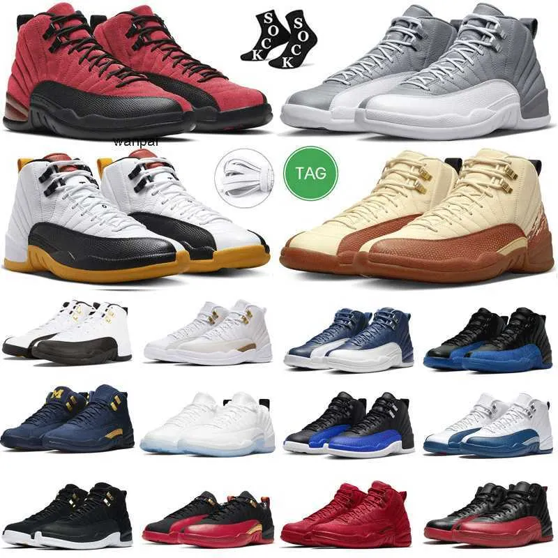 2024 Triple Black Jumpman 12 12s Hombres Zapatos de baloncesto Juego Francés Azul Royal Dark Concord Taxi Stealth Grind Playoff Royalty Release Grind