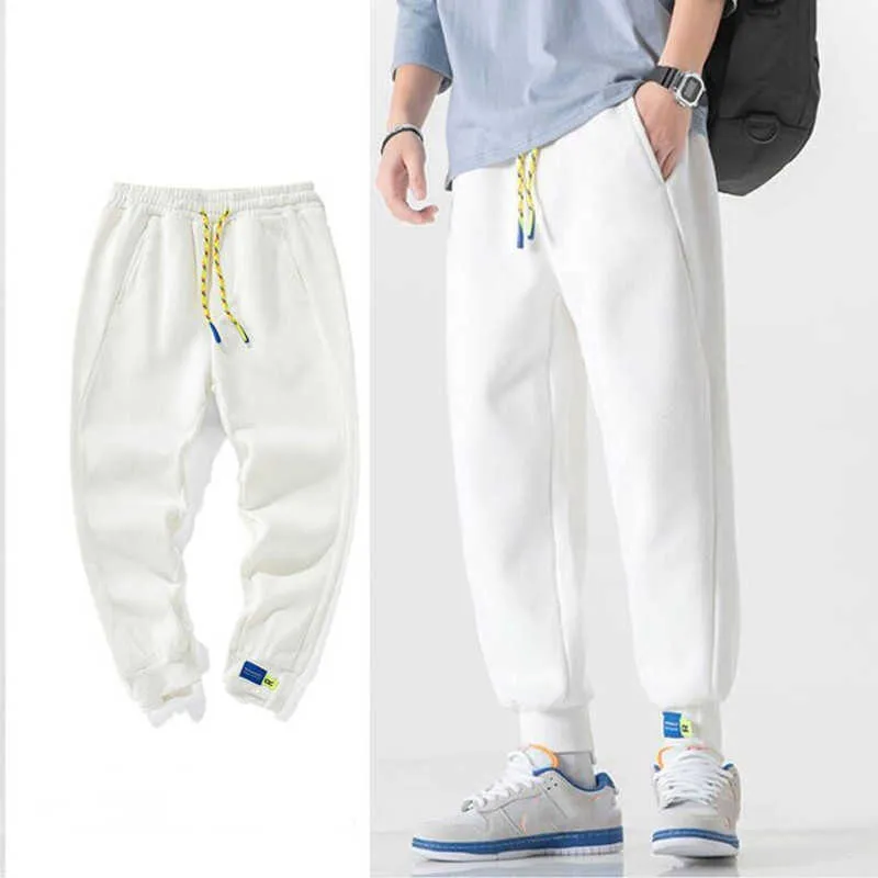 Herenbroek zwarte witte harembroek mannen jogger kleding Japanse joggingbroeken joggen casual broek voor mannen track broek mannen sport mode z0225