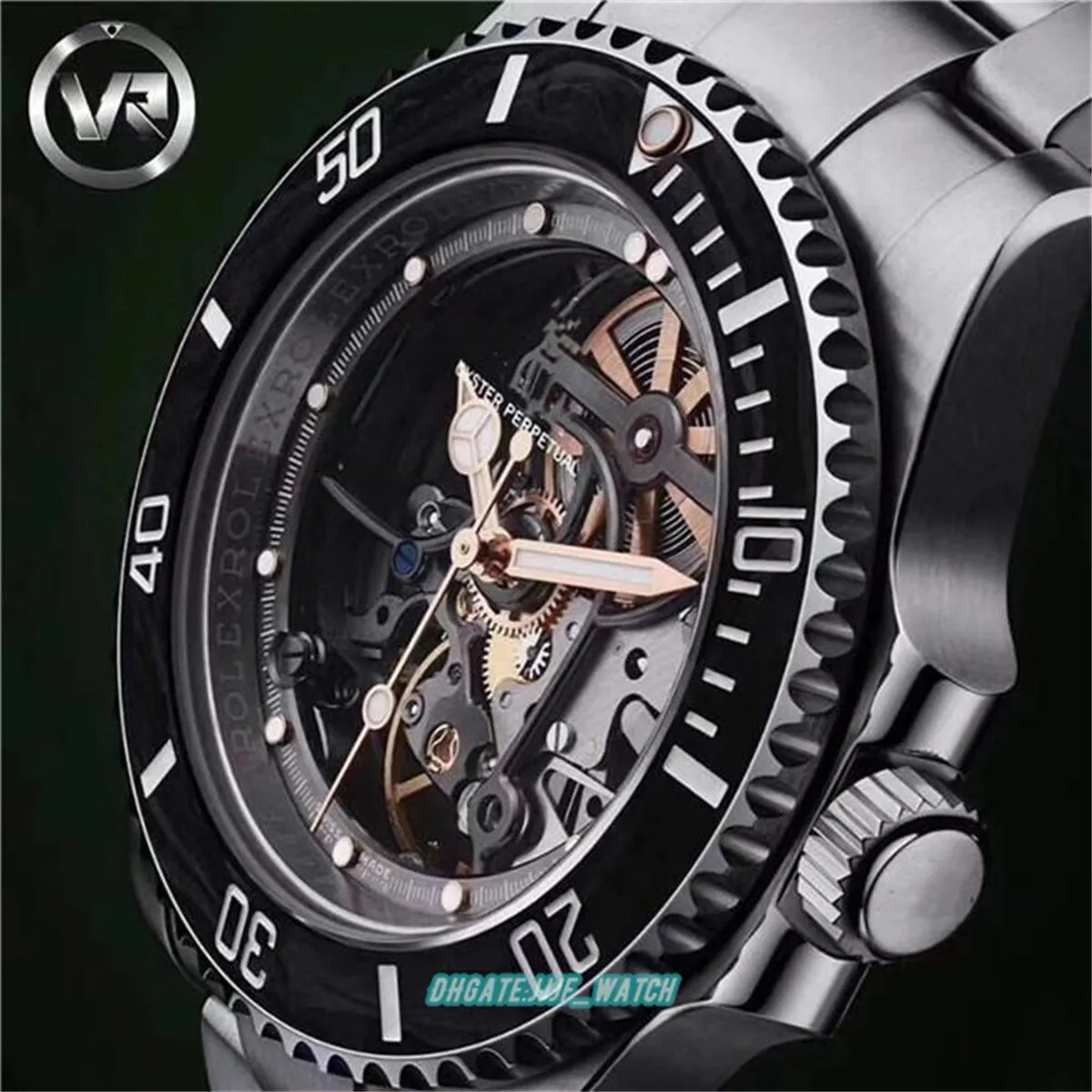 2023 VR FactoryMontre de Luxe reloj 116610 RM027 40 mm de diámetro con 3130 movimiento holloout diseño dial zafiro espejo sistema impermeable relojes de diseño