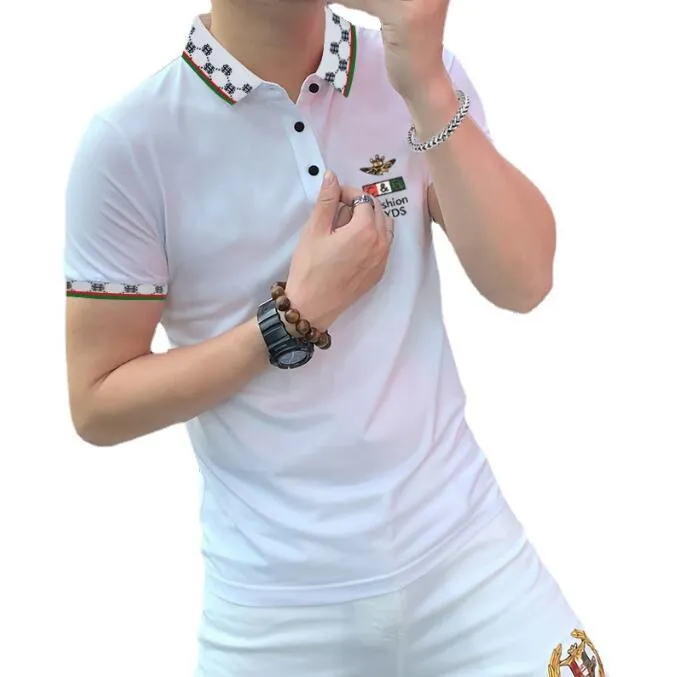 Yyds designer ubrania męskie polo letnie moda szczupła biała krótkie rękawe męskie koszulę koszulki tee męskie ubrania męskie ubrania