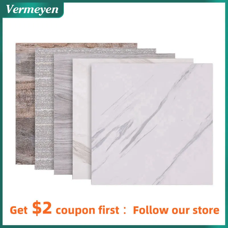 Adesivi a parete Vermeyen PVC Adesivo Matte Surface Non Slip Pavimento per il bagno Cucina impermeabile decorazione autoadesiva 230227