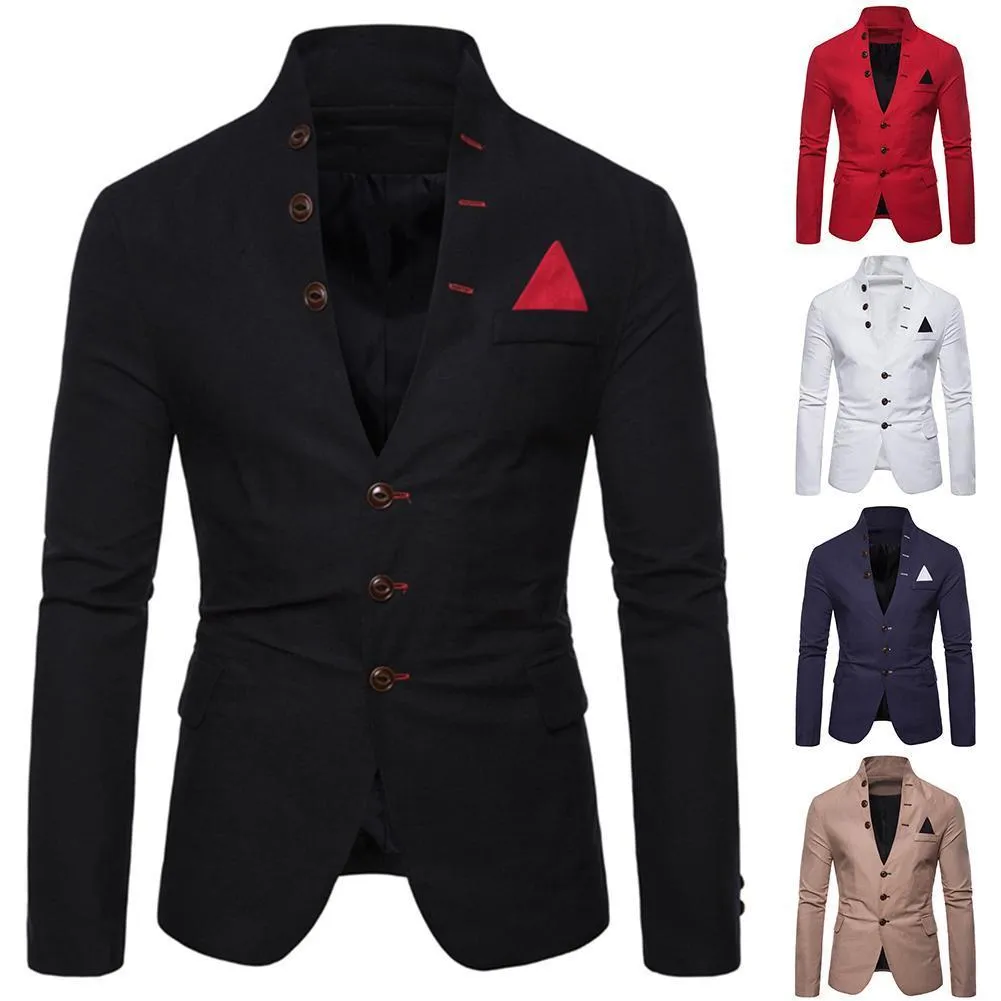 Abiti da uomo Blazer Uomo Sl-im Adatto a Blazer sociale Primavera Autunno Moda Solido Abito da sposa Giacca da uomo Casual Business Giacca da uomo Blazer Gentle 230227