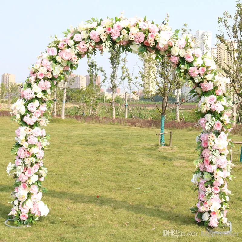 240*250CM New Artificial Wedding Flower Door Silk Flower Arch Door/Happy Happiness Door/ Arch
