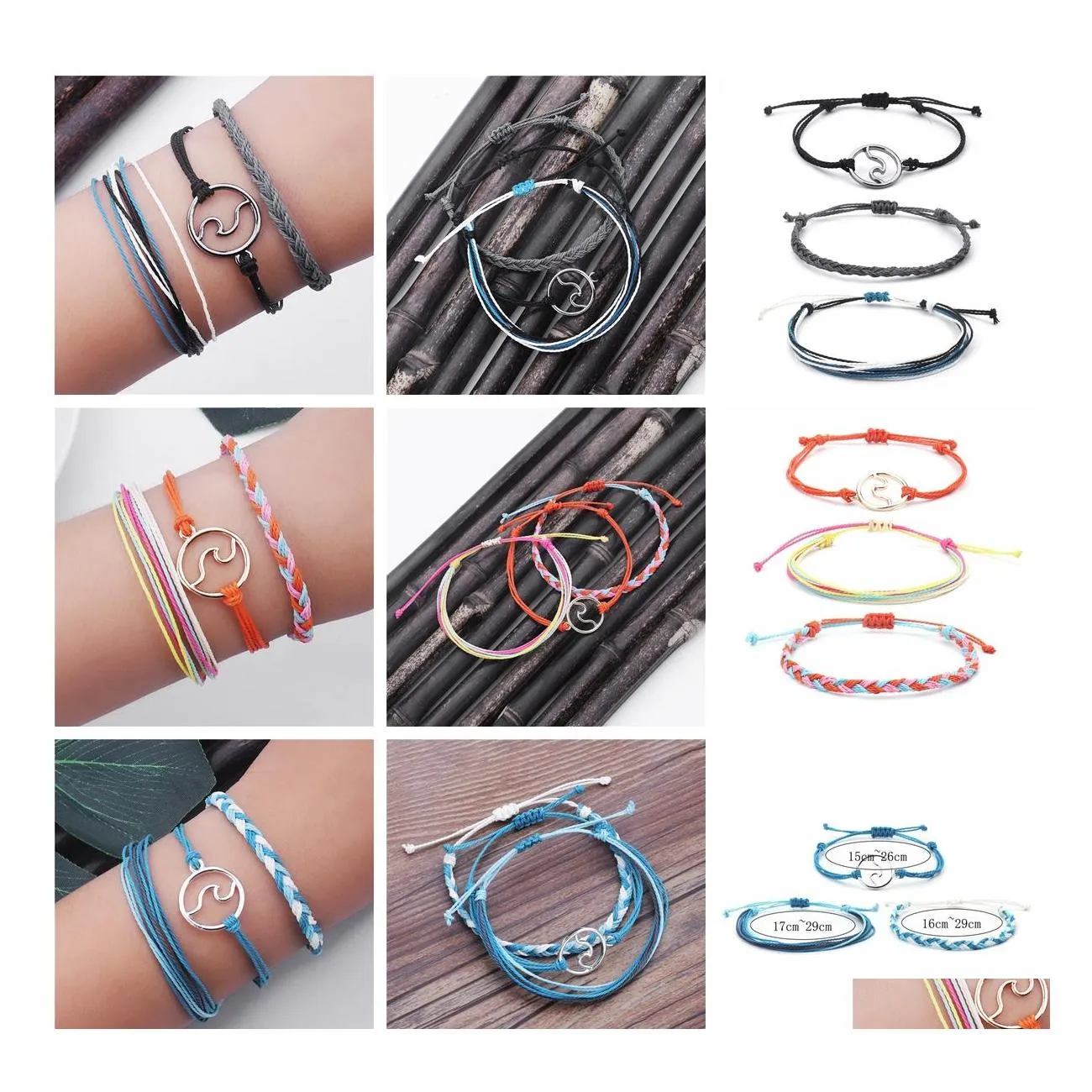 Car Dvr Charm Bracelets Bohemian Wax Line Braided Bracelet Wave Handmade Rope Waterproof Winding Woman Child Drop Delivery Jewelry Dhuw8 From Carshop2006 12.26 DHgate.Com