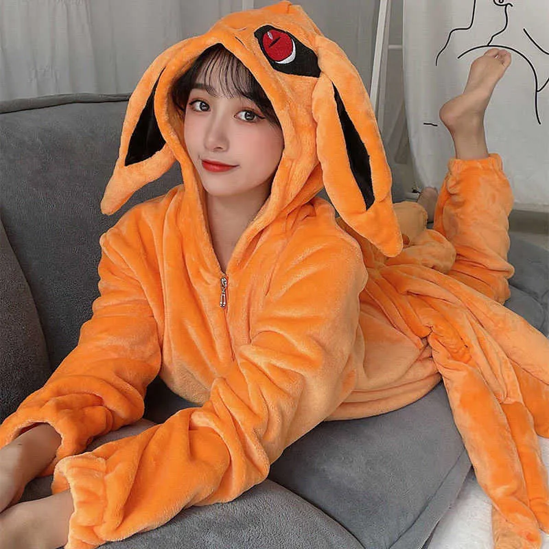 Tema Costume Uzumaki Kurama Kyuubi Fox Cosplay Come Kigurumi