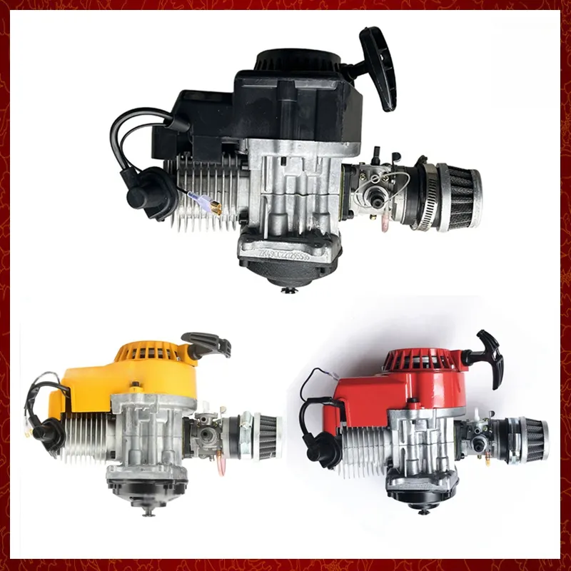 49cc 2 Strok Motosiklet Çekme Başlat Motor Motor Motor Motor Hava Filtresi Mini Cep Kir Çukur Bisiklet Atv Dörtlü 4 Tekerlek MFD21