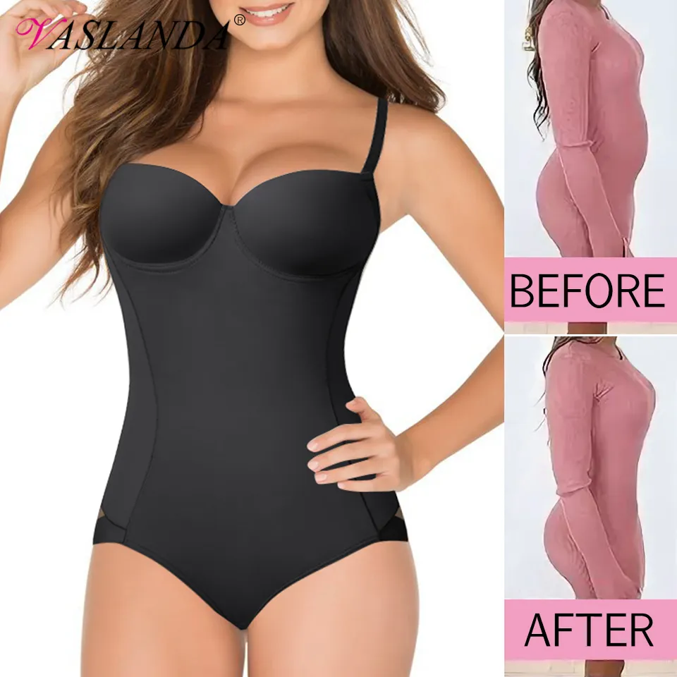 Women's Shapers Women Shapewear Bodysuits Waist Trainer Vest Slim Full Body Shaper Built-In Bra Camisole Tops Tummy Control Slimming Underwear 230227