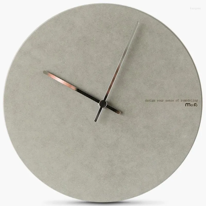 Duvar Saatleri Modern Tasarım Saati Gri Salon Hediyesi Mutfak Kuvars Sessiz Kişilik Asılı Reloj Pared Ev Dekoru DL60WC