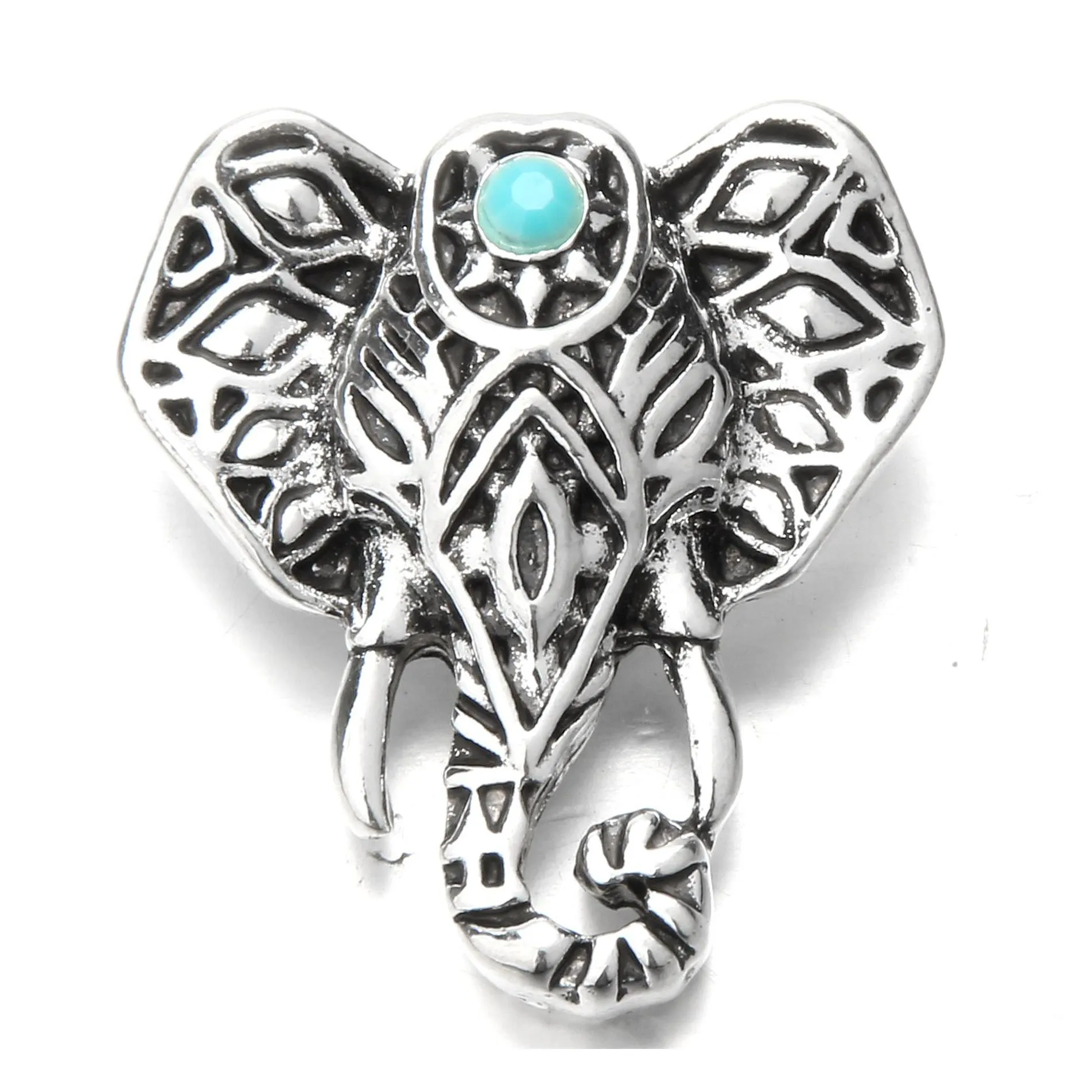 car dvr Other Alloy Elephant Head Snap Button Jewelry Components 18Mm Metal Snaps Buttons Fit Bracelet Bangle Noosa H15 Drop Delivery Finding Dhihv