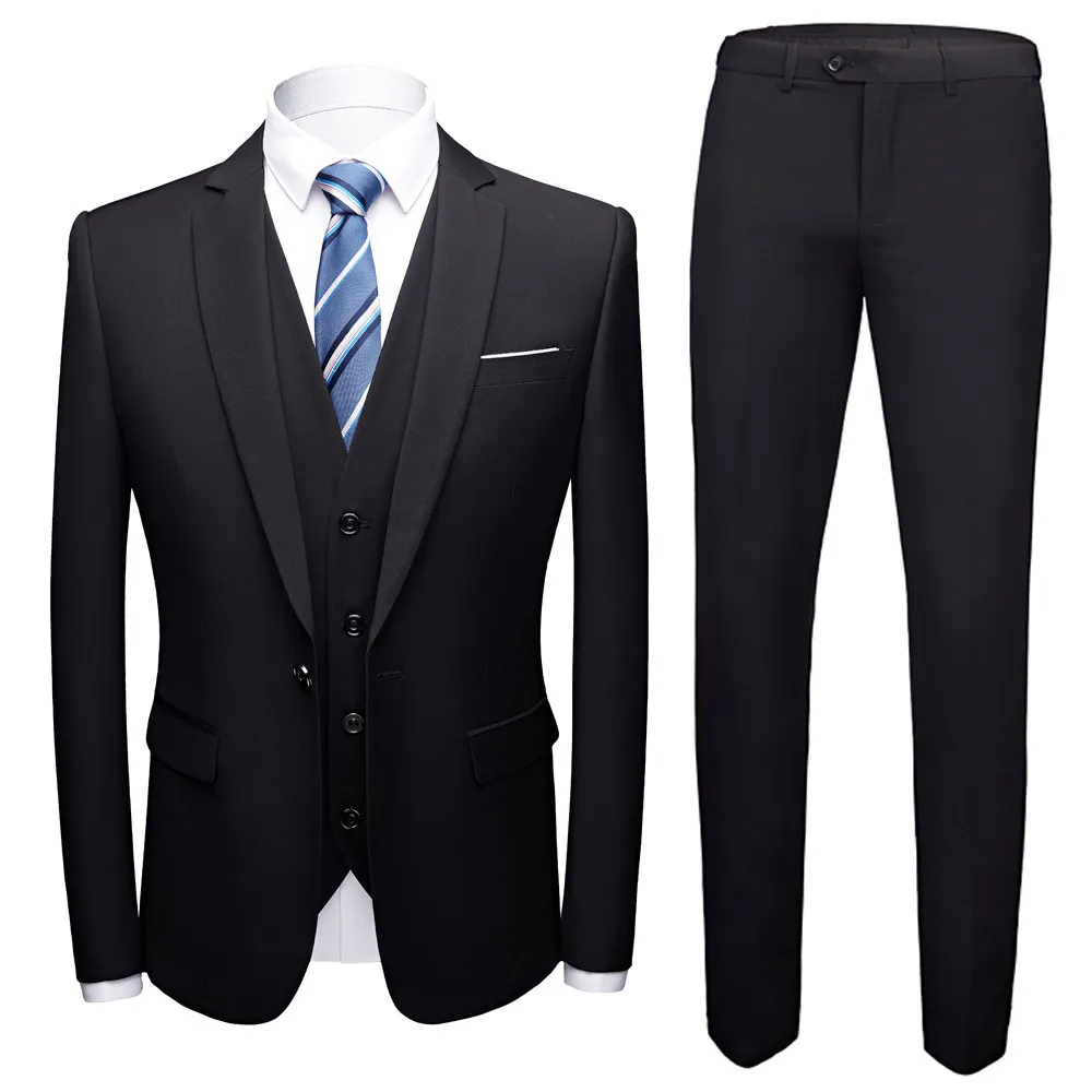 Erkekler Suits Blazers Erkekler Düğün 2 Parça Takım 3 Set Blazers Tam Lüks Ceket Pantolon Tasarım Son Yelek İş İnce Fit Ceket Pantolon 230227
