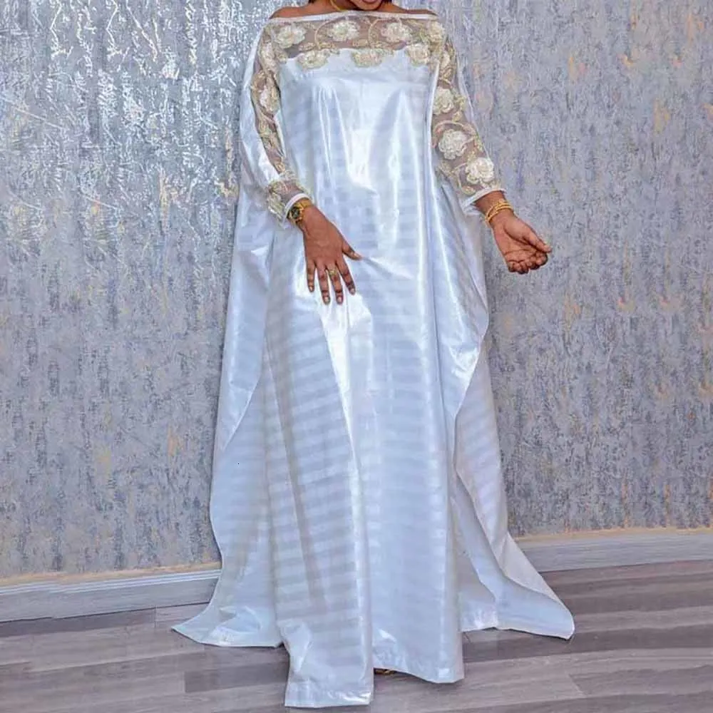 Caftano Donna Dashiki Africano - Abito Lungo Stampato, Leggero, Taglia Unica Fino A 54, Scollo A V, Spiaggia E Tempo Libero