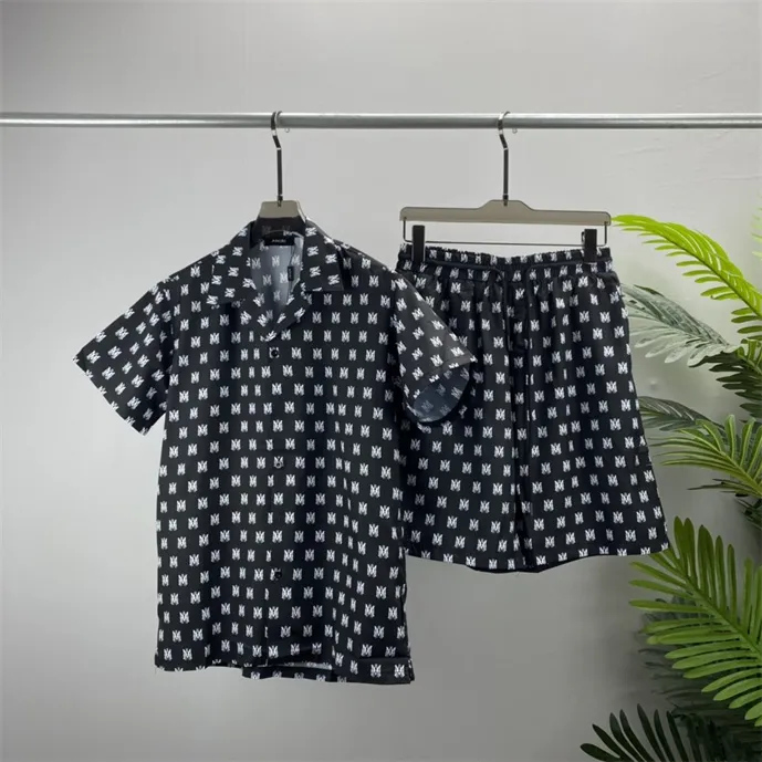 2 Летняя модная мужская спортивные костюмы Hawaii пляжные брюки набор дизайнерских рубашек печатные рубашки Man Slim Fit Board of Directors с коротким рукавом короткие пляжи#34