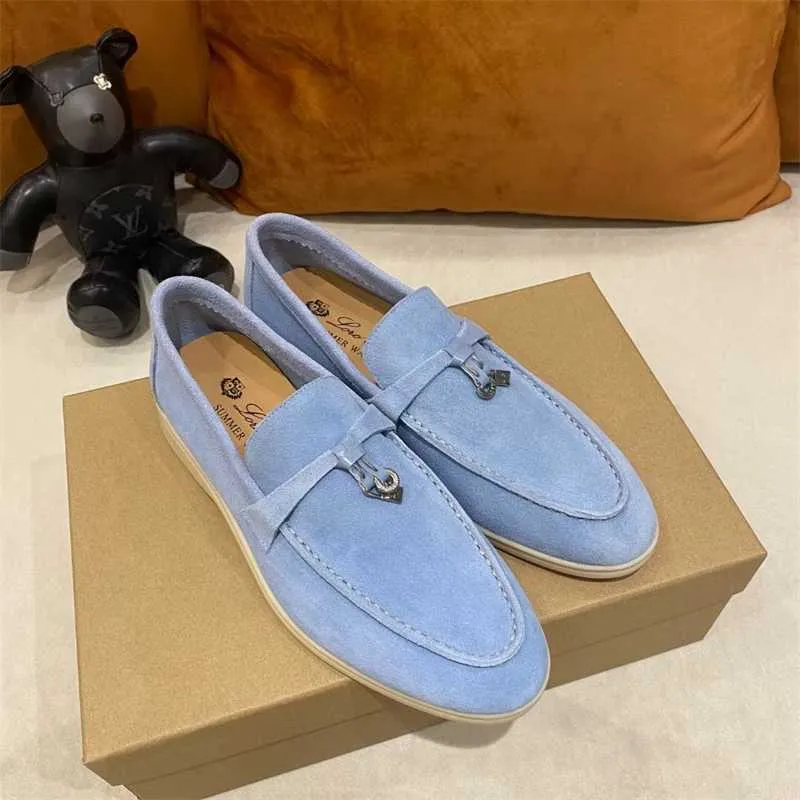 Chaussures Factory Designer Loropiana Lo Ro Chaussures Lefu pour femmes et hommes Chaussures simples plates et souples Nouvelles chaussures paresseuses pour le printemps et l'été 2023 ER5H