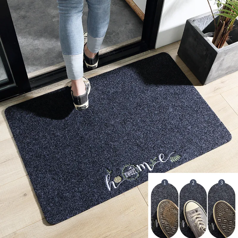 Carpet High quality Entrance Door mat Living Room Anti-slip Absorbent Bath Mat Kitchen Rug Simple Doormat 230227