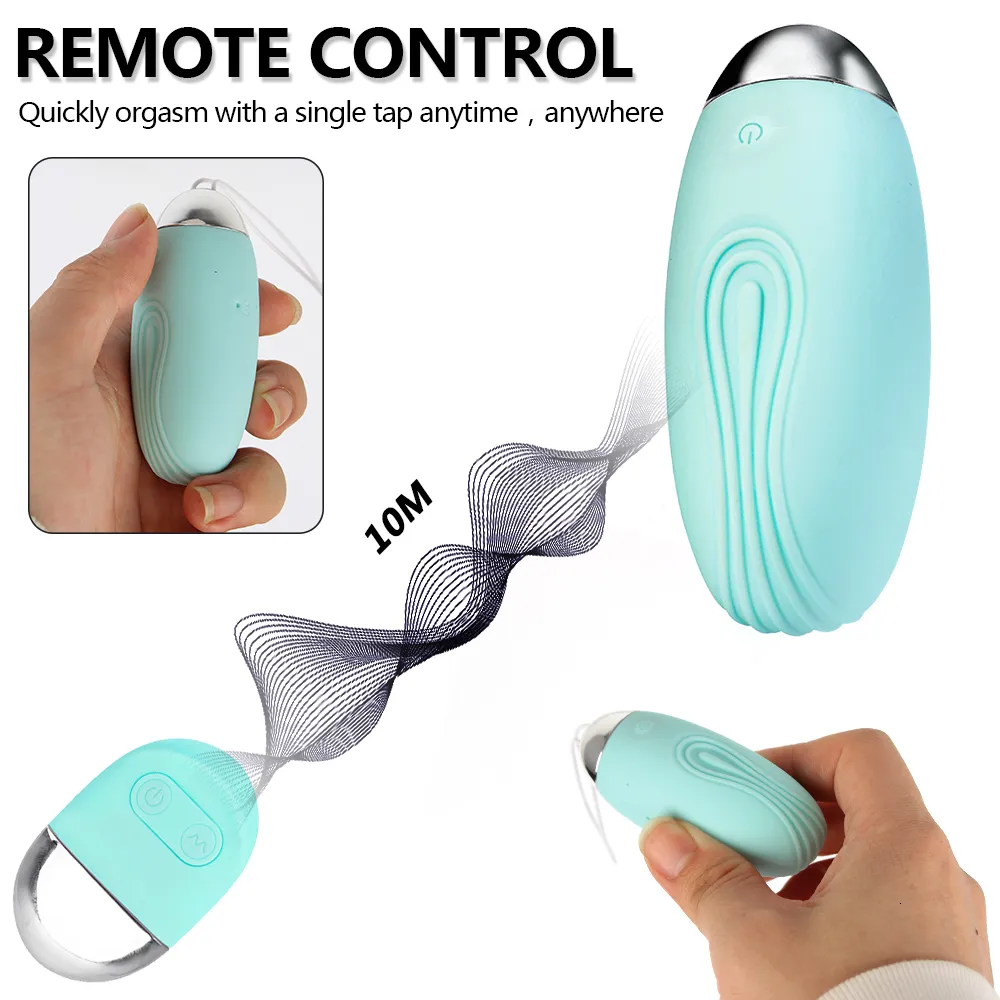 Uova/Proiettili Vibratore a Uovo Saltatore Stimolatore Clitorideo 10 Frequenza Telecomando Wireless Ricaricabile USB Vibratore Punto G_voghion.com