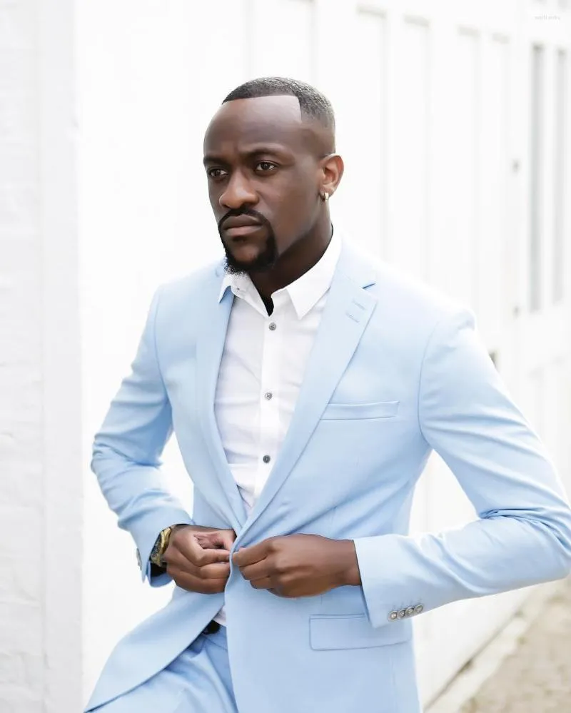 Light blue mens shop suit slim fit