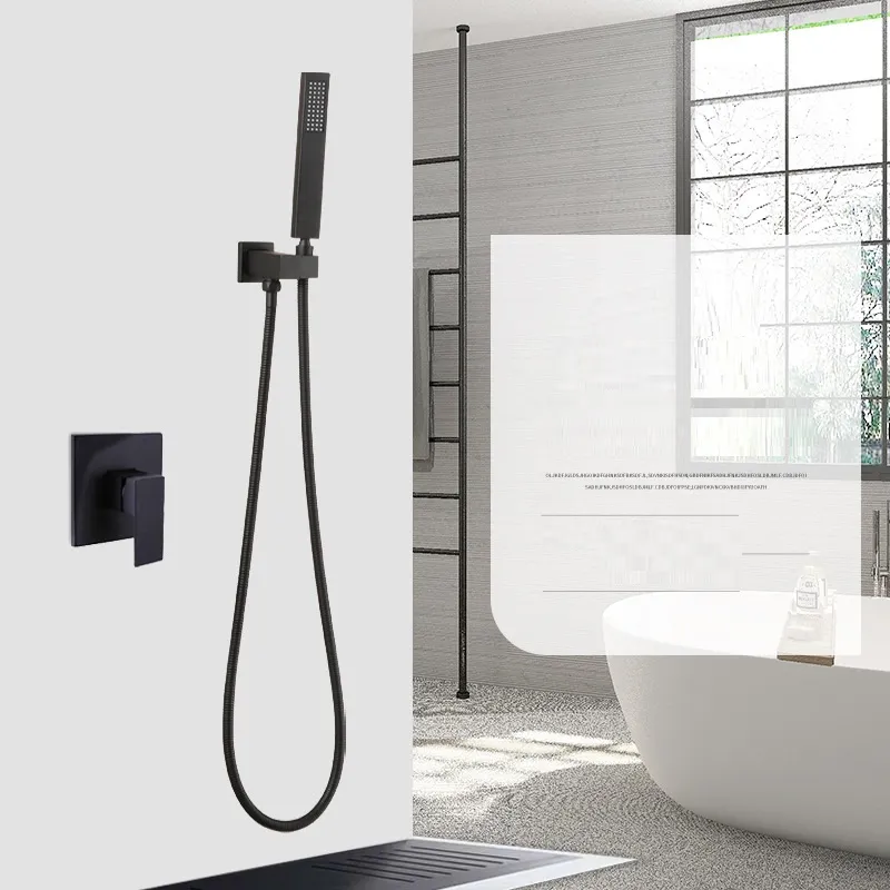 Koppar badrum dusch i väggduschen full uppsättning av mörk dusch set grossist