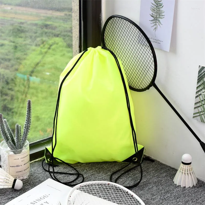 Storage Bags Portable Shoes Clothes Bag Travel Drawstring Colorful Shopping Home Closet Organizer Waterproof Backpack