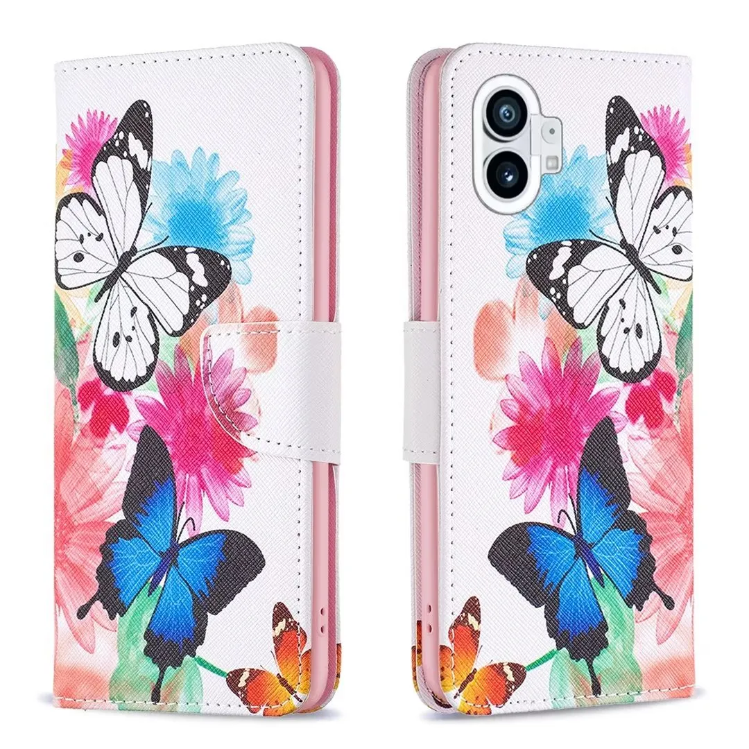 Modelli Custodie For Nothing Phone One 1 Portafoglio PU Leather Flower Fundas Custodia in TPU per telefono Capa