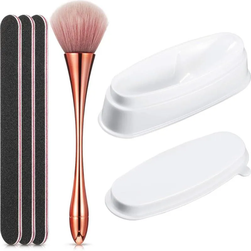 Комплекты для ногтей 6pcs/set set diy file duster brush brush buffer buffer manicure салон наборы аксессуаров