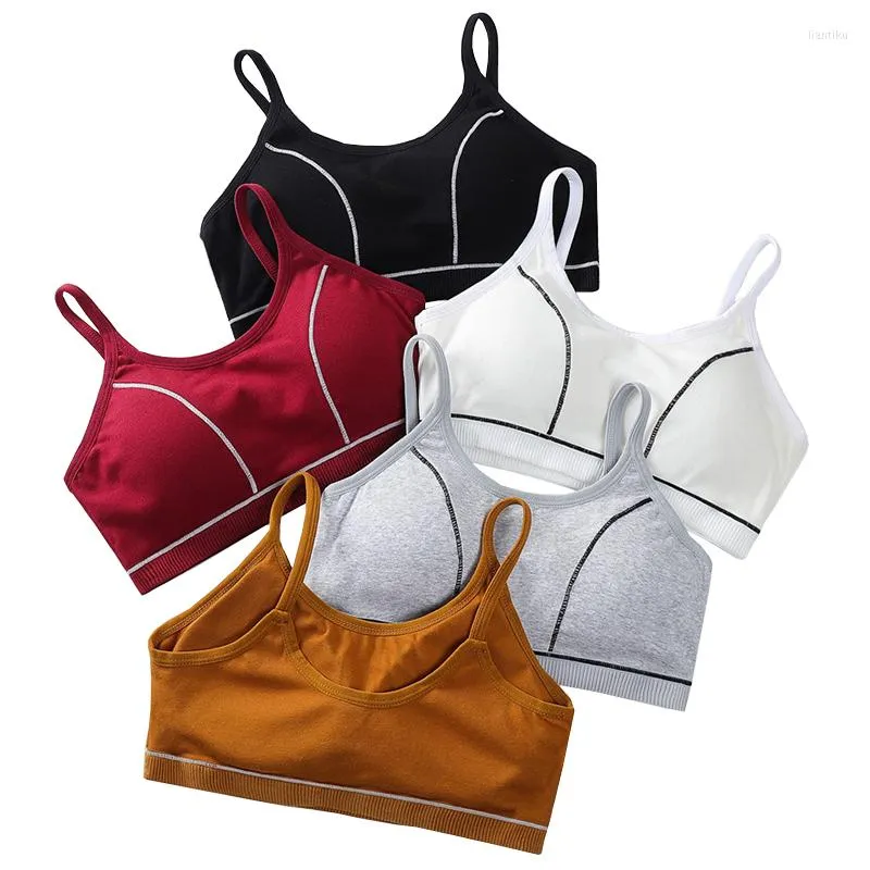 Yoga Outfit Donna Reggiseni sportivi a forma di U senza cuciture Reggiseno pettorale avvolgente con bella schiena Top a tubo Raccoglie il fondo Fitness Palestra Top Intimo