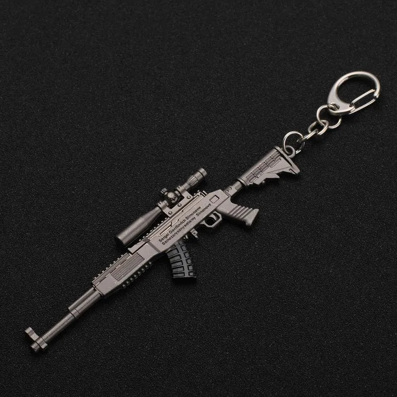 Schießspiel Mini Waffenspielzeug Schlüsselkette Metall Anhänger