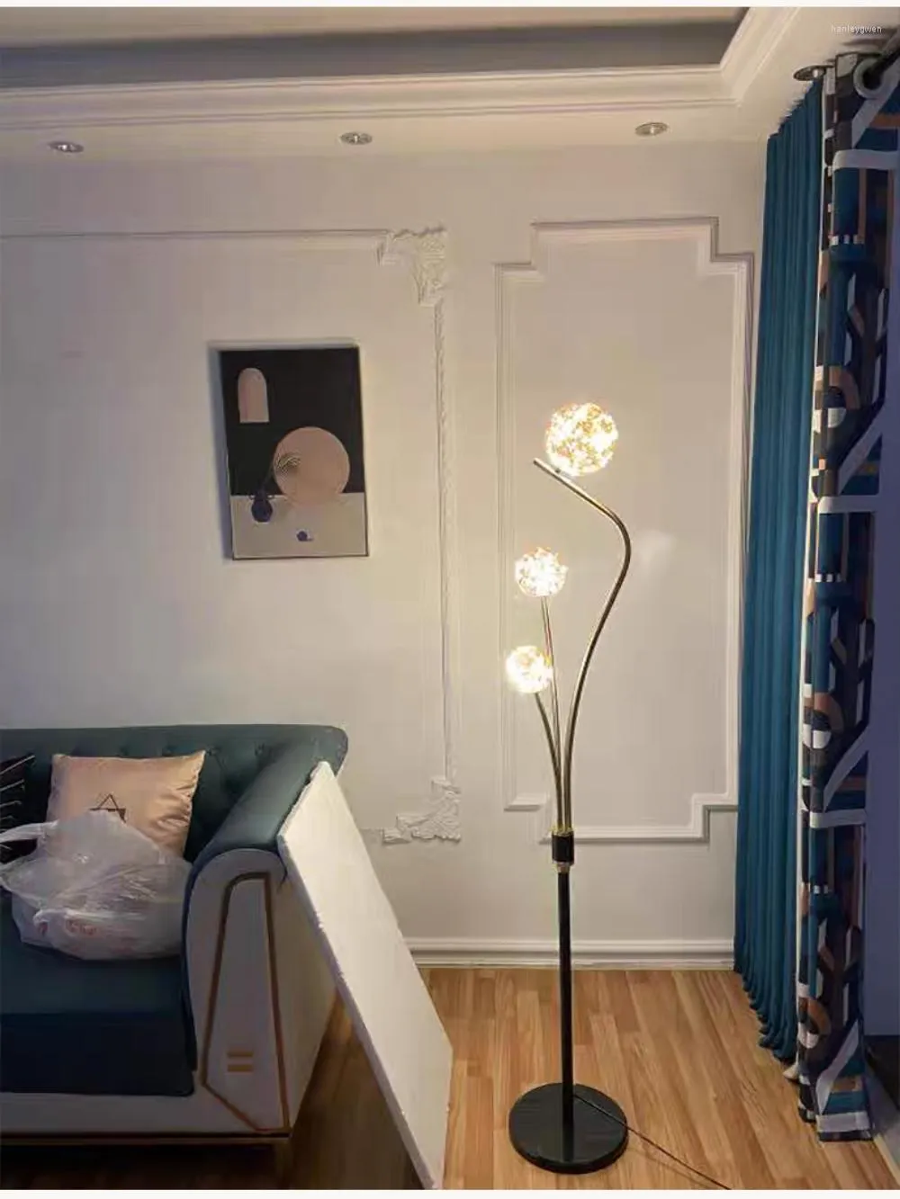 Lampy podłogowe szklane lampa LED Nowoczesna cygańska salon dom do dekoracji sofa sypialnia sypialnia nocna oświetlenie wewnętrzne