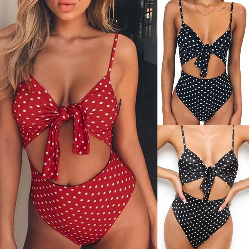 Women's Swimwear Sexy 2023 Bikinis Swimming Suit Women Dot Polka Print Swimsuit Padded Beach Wear Push-up Bikini Set Bandge Mujer