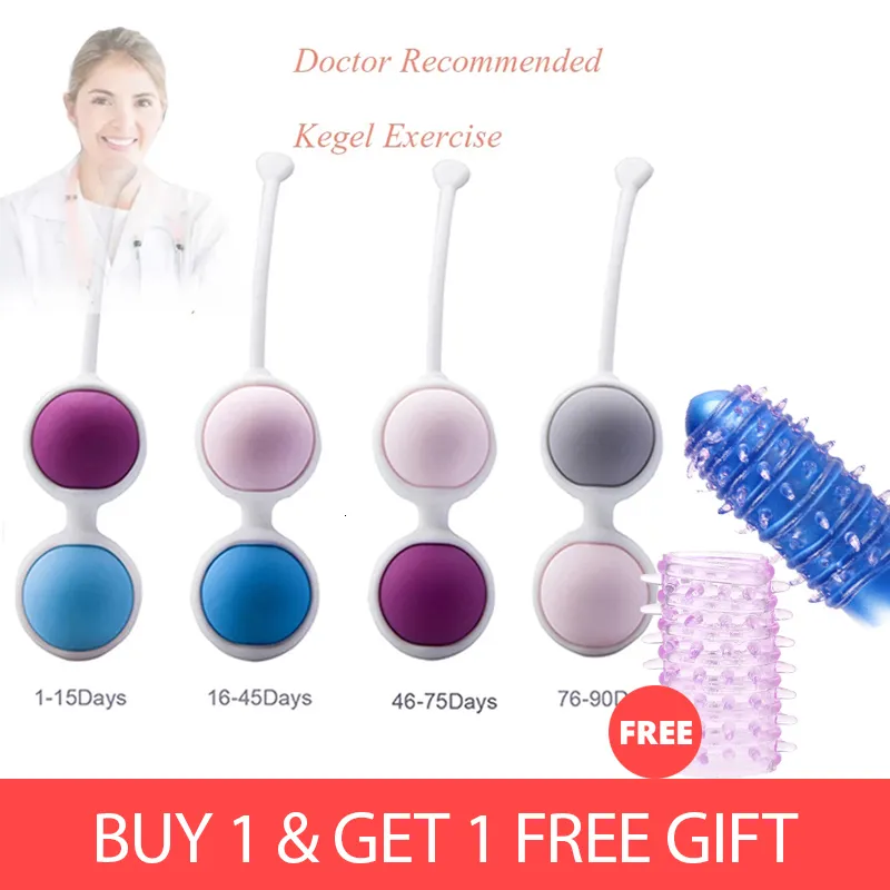 Eggs/Bullets 4PCS Medicine Geisha Ball Smart Silicone Kegel s Ben Wa kegel simulator Tighten Exercise s_voghion.com