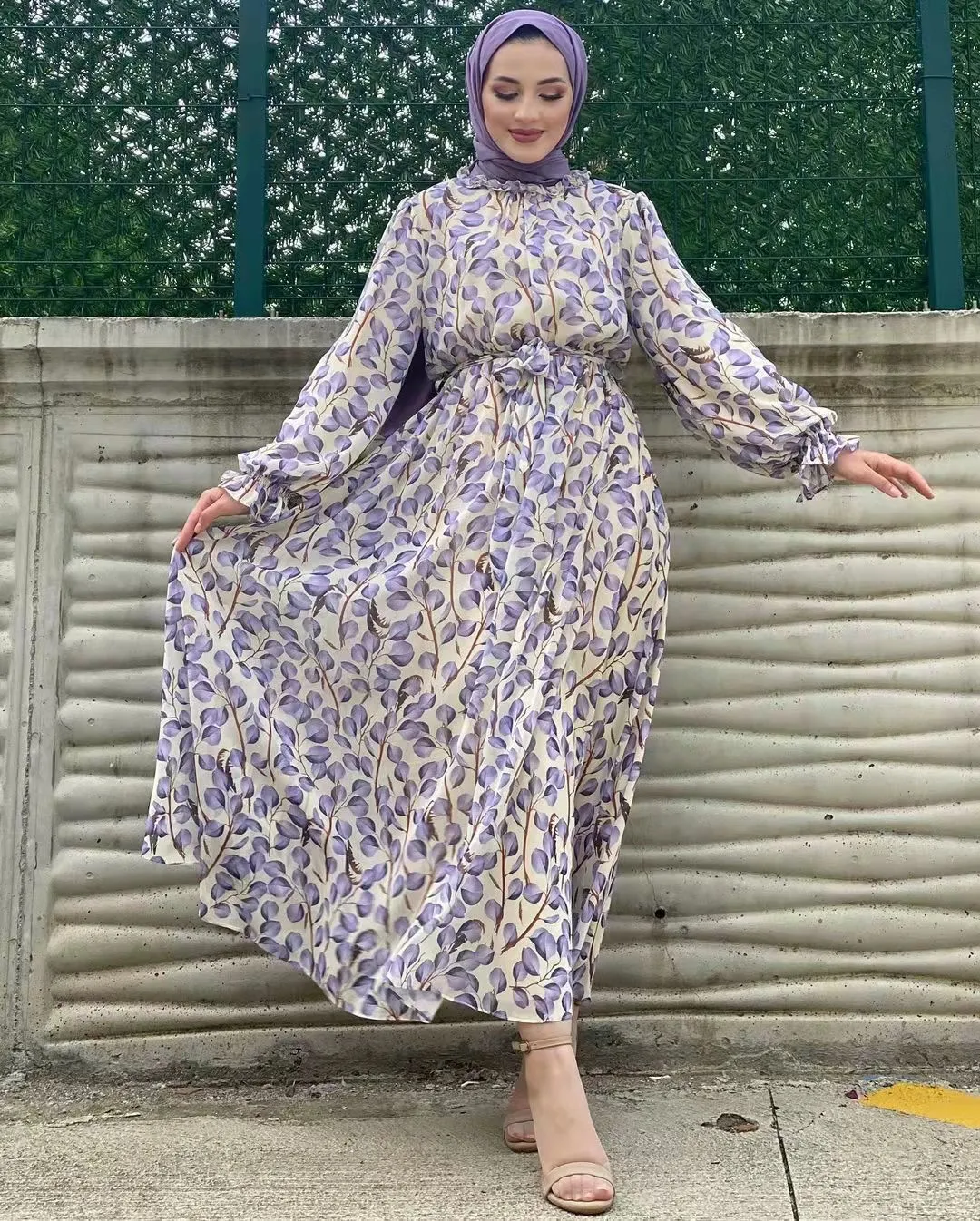Chiffon abaya dress best sale