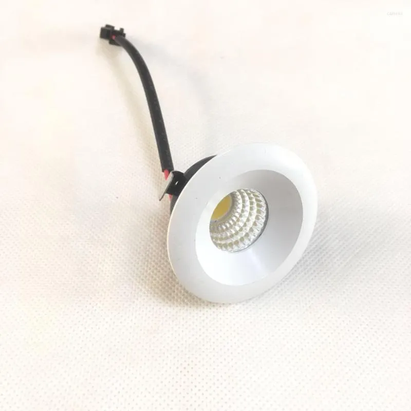 Vägglampa 4st LED 220V DC12 V 3W Vit kroppsdiameter 48mm Varma smycken Ljus Spot Downlight Cabinet