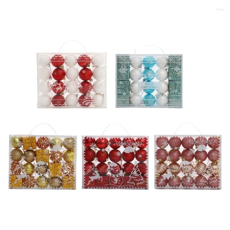 Décoration de fête 85AC 20pcs boules d'ornement de Noël ensemble boules décoratives en plastique incassable pour noël arbre maison vacances mariage