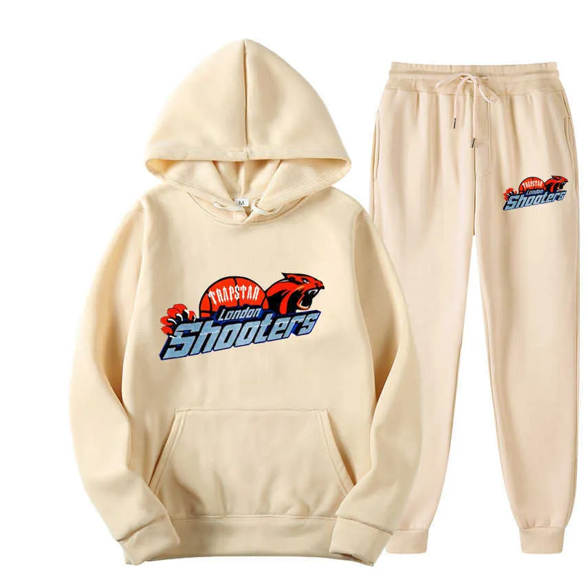 23ss Trapstar ch ndal Chaquetas para hombre Shooters Tiger Head Conjunto de pantal n de su ter con capucha suelta de dos piezas Con capucha de gran