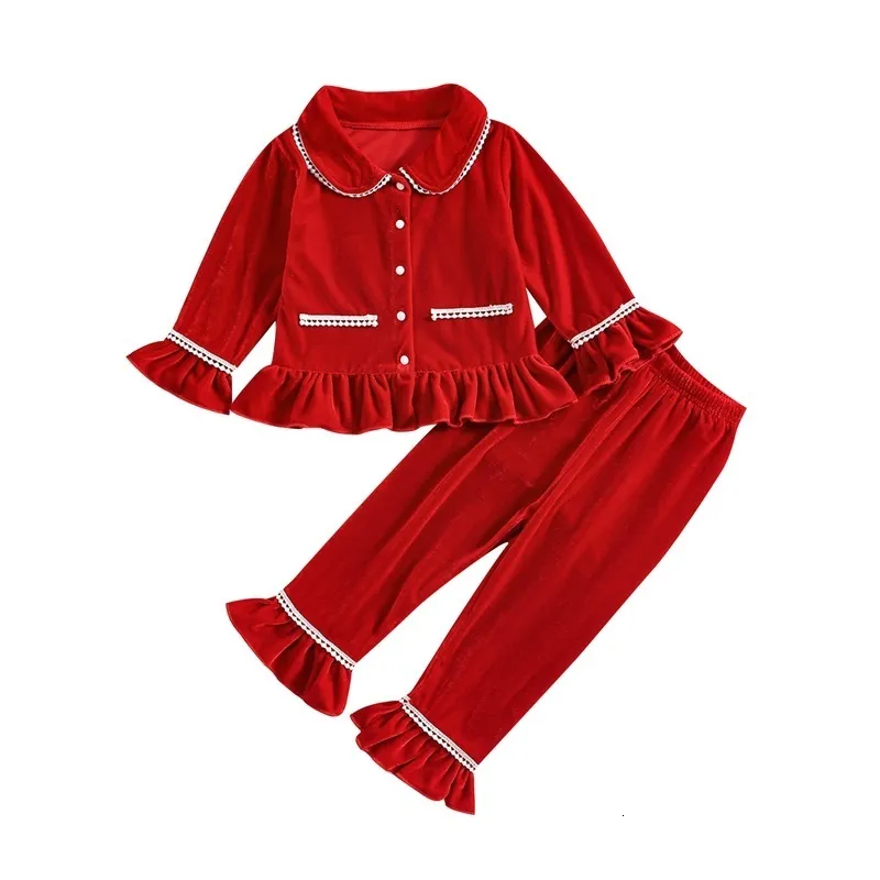 Pajamas Set For Kids Red Velvet Christmas Family... From Cong06, $11.6 ...