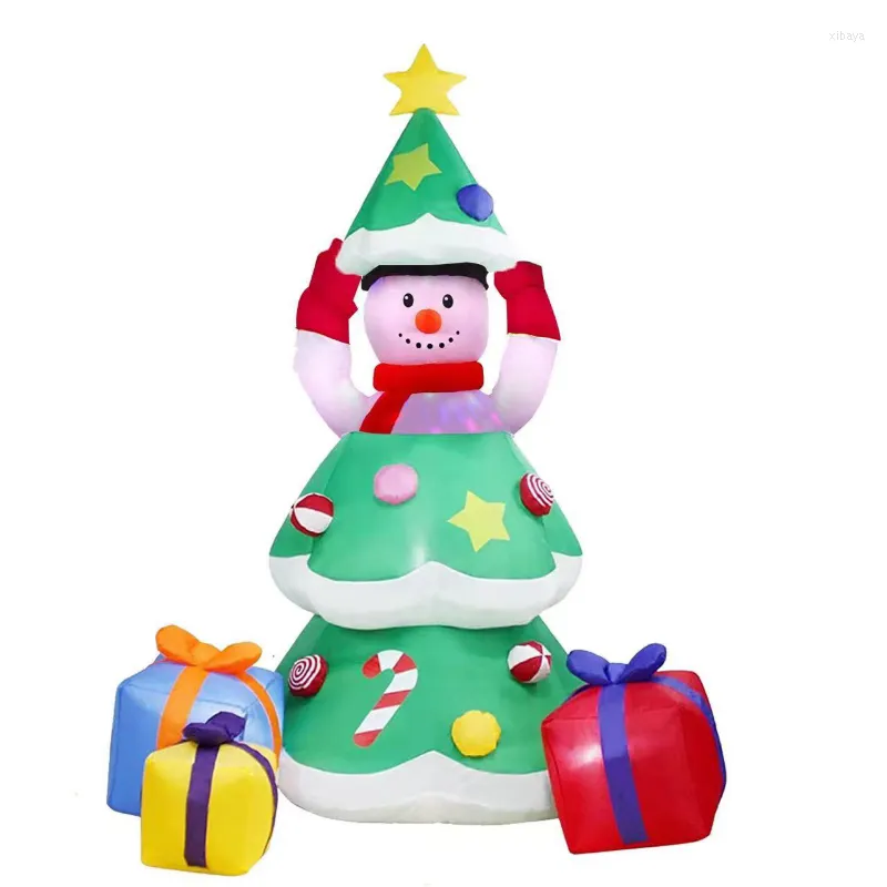 Juldekorationer Uppblåsbar trädinredning Dekorationsbutik Garden Santas för hem 2023 Gift
