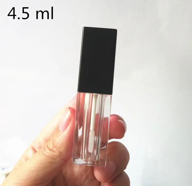 Storage Bottles 50 Pcs 5 Ml Transparent Square Plastic Lip Gloss Tube Glaze Oil Empty Cosmetic Packaging Containers