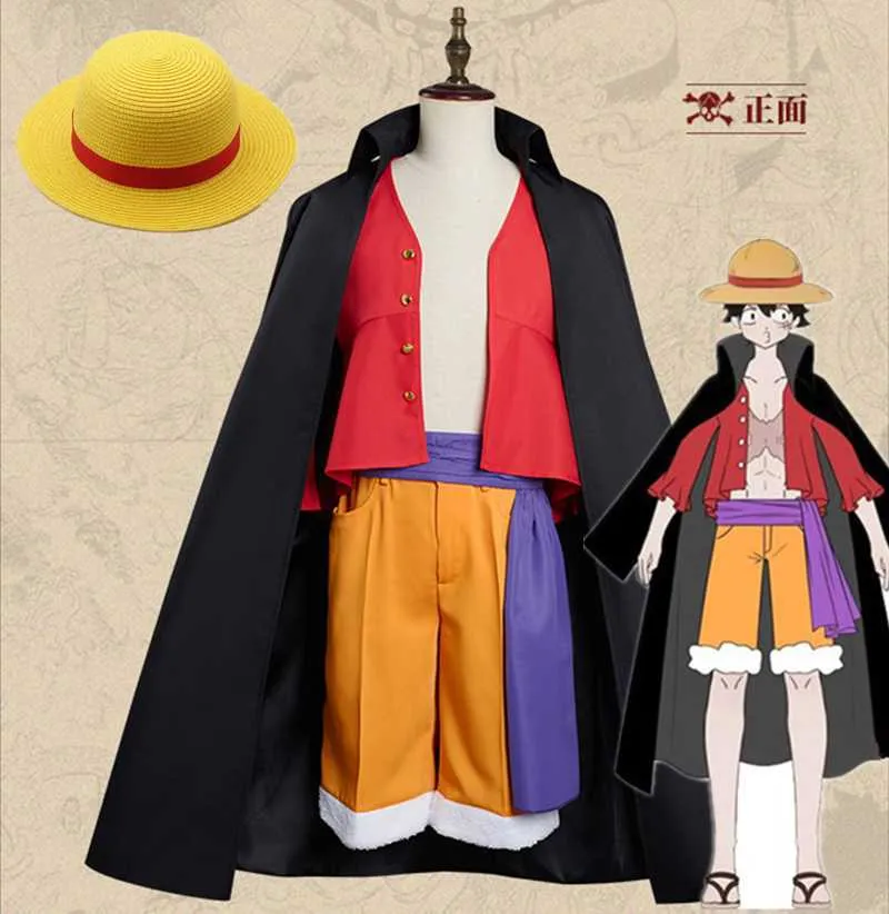 Anime Traje De Uma Peça Wano País Macaco D. Luffy Cosplay Quimono