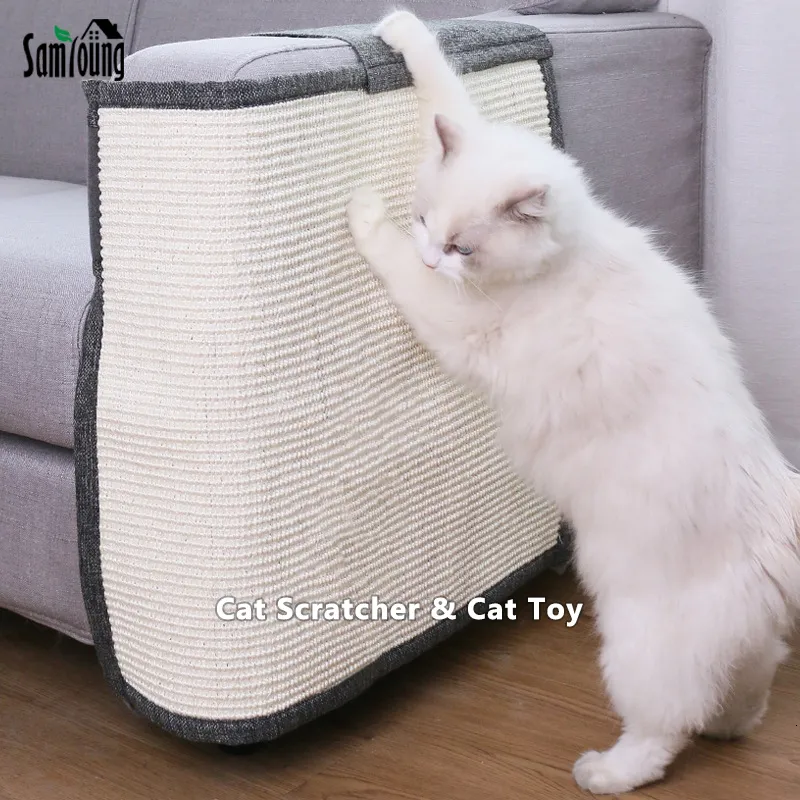 Kattmöbler Scratchers Scratcher For Sofa Protector Natural Sisal Scratching Post Pad Kitten Toys Grey Pet Supplies Fast Delivery 230227