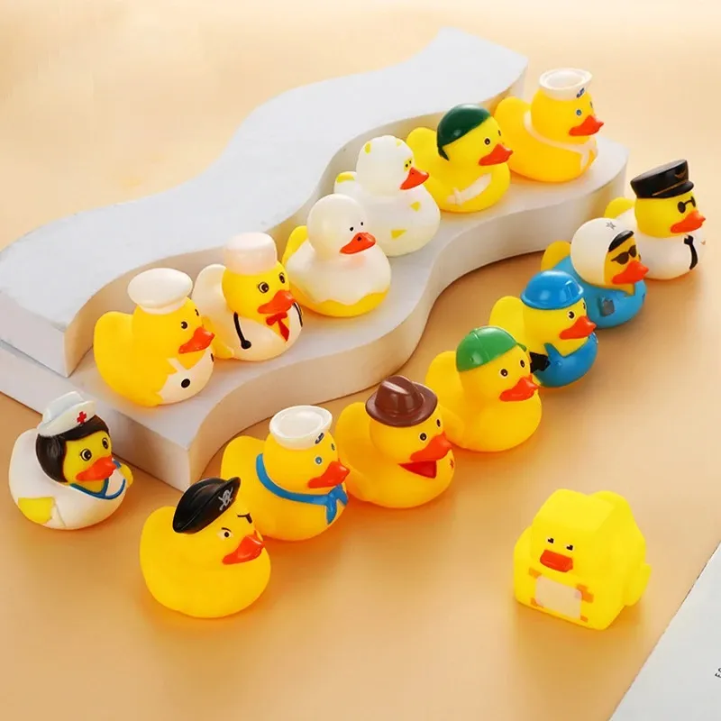 Puzzle canard en caoutchouc jouets fête faveur exercice intellectuel éducation précoce accessoires été bébé bain jaune canard flotteur jouet cadeau