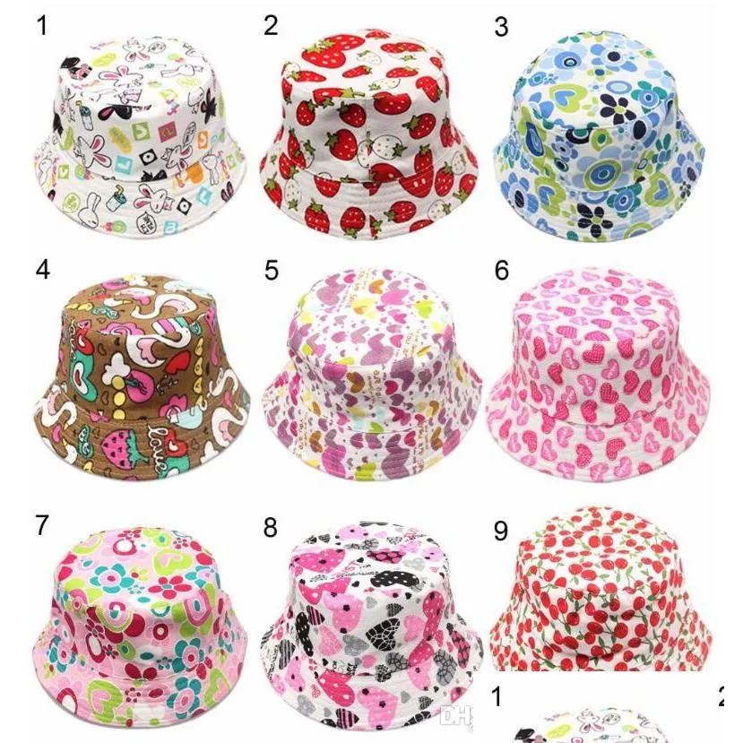 Czapki czapki nowe 30 kolorów dzieci kapelusz typu Bucket Temperament rozrywka słoneczne dziecko słońce dla 26 lat dzieci Drop Delivery Baby Ma Dhvrs