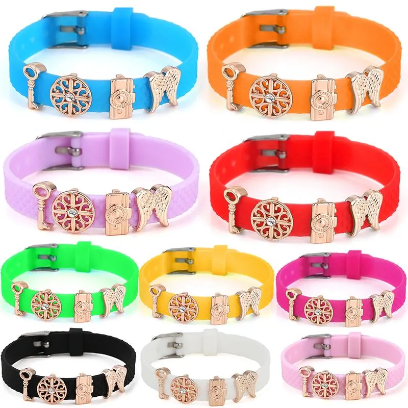 Strand pärlor strängar silikon gummi elasticitet armband charm armband med nyckelkamera fjäderpärlor mesh armband för kvinnliga par